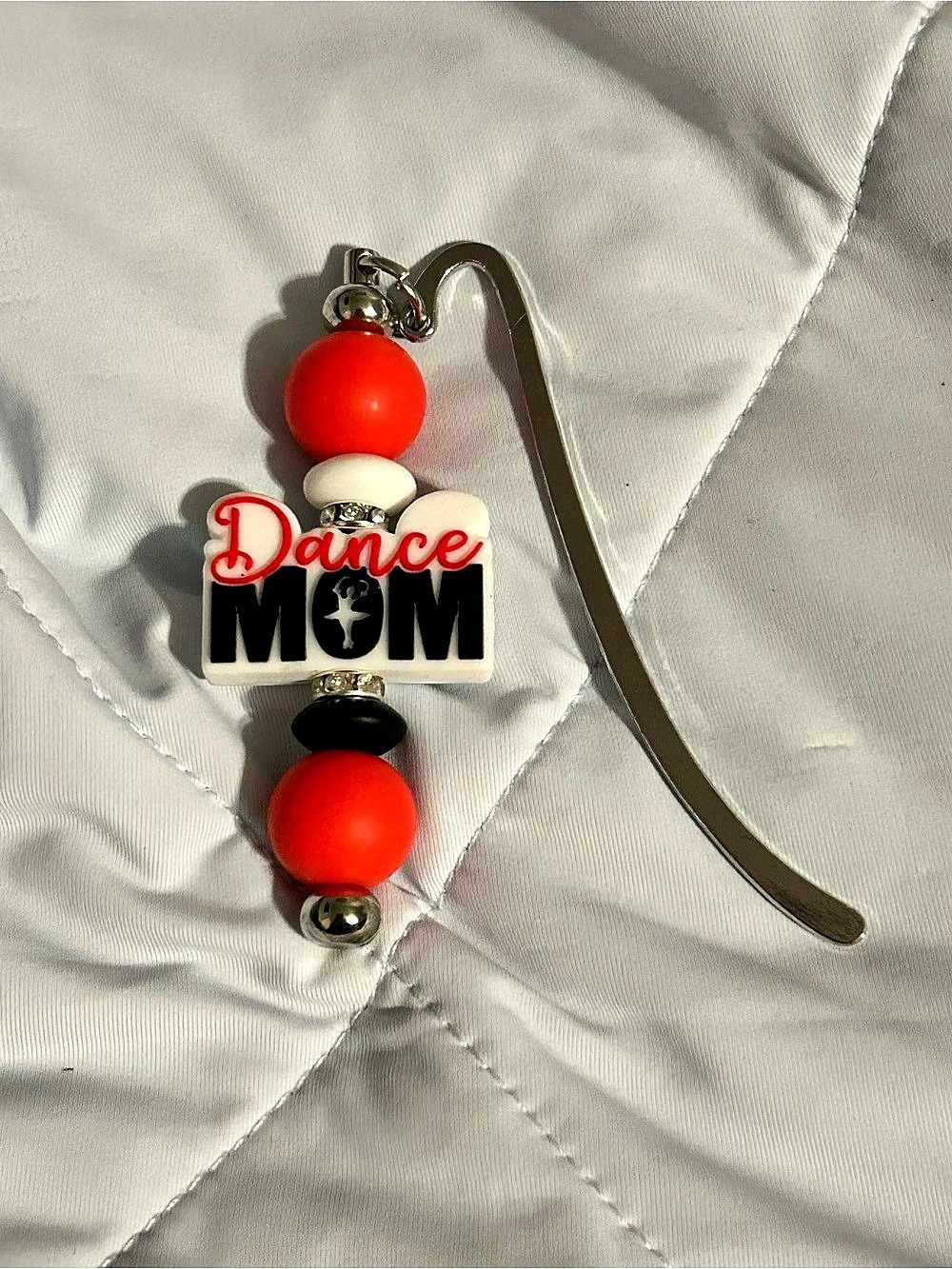 Dance MOM Beaded Bookmark in Red & Black